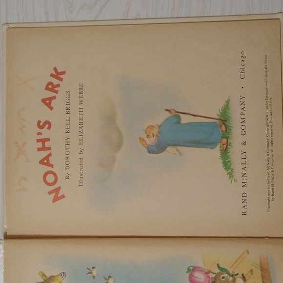 Vintage RARE 1953 Tip Top Elf Book Noah's Ark 29c Cover Price #8648 Rand McNally - Picture 3 of 4